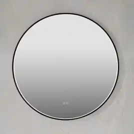 Зеркало с подсветкой AVS AZ 80 см, антипар, черное матовое