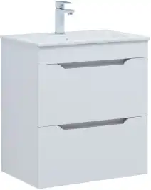 Тумба под раковину Aquanet Практика 60 белый глянец, 347963