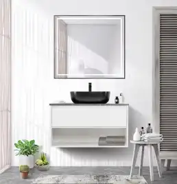 Зеркало BelBagno SPC-KRAFT-900-800-LED-TCH-WARM-NERO