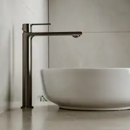 Смесители для раковины AVS Elegant 811-401-GM высокий, оружейная сталь