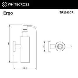 Дозатор для жидкого мыла Whitecross ERGO chrome, ER2242CR, Хром