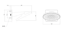 Верхний душ Vincea Inspire VSHD-3I5CMB VSHD-3I5CMB , черный матовый