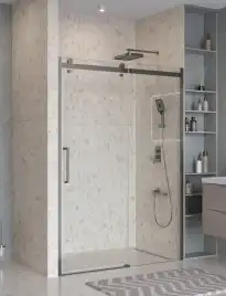 Душевая дверь BelBagno MARINO-2-BF-1-150-C-GM стекло прозрачное, профиль Оружейная сталь