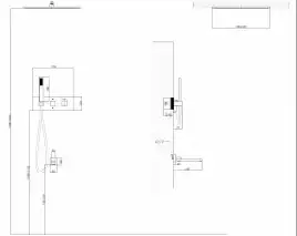 Душевая система ABBER Daheim AF8254NG скрытого монтажа с изливом, термостат, никель