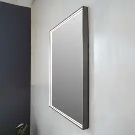 Зеркало с подсветкой AVS ZH 75x90 см, антипар, оружейная сталь