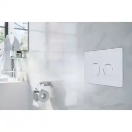 Кнопка смыва AZARIO AZ-8200-0085/AZ-P57-0130 двойная, круглая, цвет белый