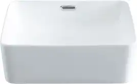 Раковина накладная Aquanet PERFECT-1 40,5х31,5х14 прямоугольная, Белая глянцевая