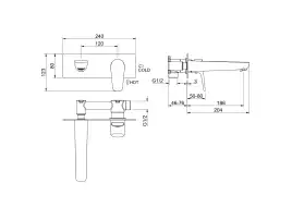 Смеситель для раковины Aquatek Бетта AQ1113BGM, Оружейная сталь
