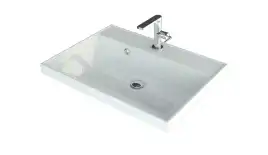 Тумба с раковиной FAURAplus Аврора 60-2, подвесная (Раковина Classica 60) Фасад Белый