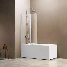 Шторка для ванны Vincea VSB 114 см, VSB-12114CL, профиль Хром, стекло Прозрачное
