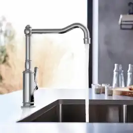 Смеситель для кухни Aquatek Классик AQ1580CR поворотный излив, Хром