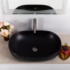 Раковина накладная BelBagno 600х420х140 BB1084-H301, цвет Черный