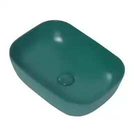 Раковина накладная ABBER RECHTECK 46х32,5х13,5 AC2200MBG, прямоугольная, темно-зеленая матовая