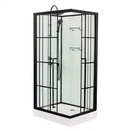 Душевая кабина Loranto 90х90, низкий поддон, Прозрачное стекло, CS-3008TM/W-90L