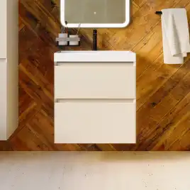 Тумба с раковиной AVS Гармония 60 айвори матовая, N821-07-600IM-02-610WG