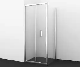 Душевой уголок WasserKRAFT Weser 78F 90х100 78F18 профиль Хром стекло Прозрачное