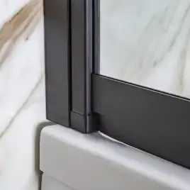 Шторка на ванну AVS Слайдер Плюс 80 профиль черный, стекло прозрачное, 803-0011-150-82-BM-T