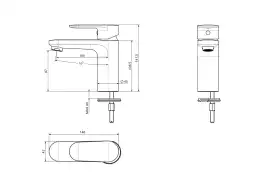 Смеситель для раковины Aquatek Ника AQ1810BGM, Оружейная сталь