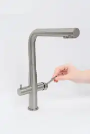 Смеситель для кухни AVS PureRiver 811-160-BN, Г-образный излив, брашированный никель
