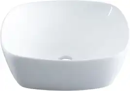 Раковина накладная Aquanet  TREND-1 40х40х14 квадратная, Белая глянцевая