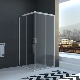 Душевой уголок Veconi Rovigo RV-11 80х80х195, профиль Хром, стекло прозрачное (RV11-80-01-C5)