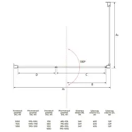Душевой уголок Veconi Rovigo RV-034 100х100х195, профиль Хром, стекло прозрачное (RV034-100100-01-C7)