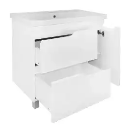 Тумба с раковиной Azario KANTRI 80/2Н CS00097254, напольная+дверь с раковиной Фостер 80, белая