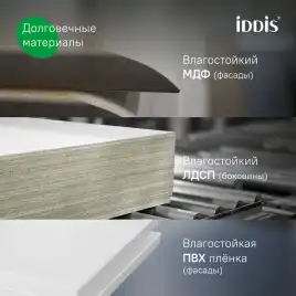 Тумба с раковиной IDDIS Zodiac X 80, подвесная, Белая, ZDX80WNi95K