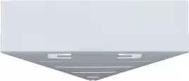 Полка Aquanet Магнум Н 28x28 белая матовая, угловая, 341542