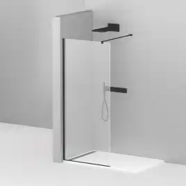 Душевая перегородка CEZARES LIBERTA-L-1-90-120-C-NERO стекло Прозрачное, профиль Черный