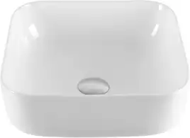 Раковина накладная Aquanet CITY-1 38,5х38,5х14 квадратная, Белая глянцевая