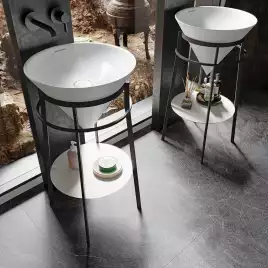 Раковина Kerama Marazzi CONO встраиваемая сверху 44, белая глянцевая, CO.wbi.44