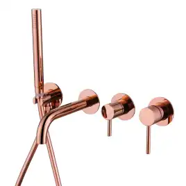 Смеситель для ванны с душем Abber Wasser Kreis AF8130RG встраиваемый, с внутренней частью, Золото розовое