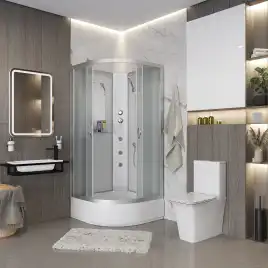 Душевая кабина Niagara Classic 90х90х200 NG-3301-14BKG средний поддон, с гидромассажем, 33011424BKG