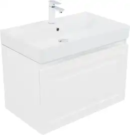 Тумба под раковину Aquanet Агата 75 белый сатин, 345481