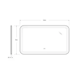 Зеркало Cezares CZR-SPC-STYLUS-1200-700-TCH-WARM