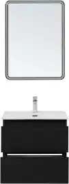 Тумба под раковину Aquanet Вега 2.0 60 черный, подвесная, 337953