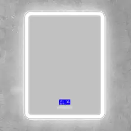 Зеркало BelBagno MARINO 60х80 SPC-MAR-600-800-LED-TCH-RAD с подстветкой, сенсорный выключатель, с Bluetooth, цифровым термометром и радио