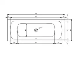 Акриловая ванна Riho Turin 180x80 прямоугольная B155001005