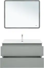 Тумба под раковину Aquanet Вега 2.0 100 мисти грин, подвесная, 337957