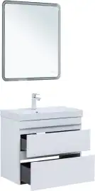 Тумба под раковину Aquanet Слим 70 белый сатин, 346048