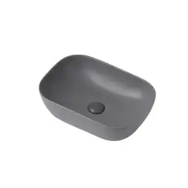 Раковина накладная ABBER RECHTECK 46х32,5х13,5 AC2200MG, прямоугольная, серая матовая