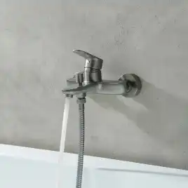 Смеситель для ванны Aquatek Ника AQ1840BGM, Оружейная сталь