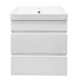 Тумба с раковиной Azario Эстима 50 CS00094637, подвесная, Белая глянцевая