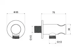 Шланговое подключение Aquatek  AQ2464BGM, Оружейная сталь