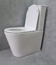 Унитаз-компакт CeramaLux TR2178-1 TORNADO, безободковый смыв торнадо, Белый