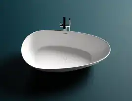 Ванна Salini PAOLA 170х80 101512G из материала S-Sense, Белая глянцевая