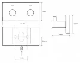 Планка с 2-мя крючками 12 см BEMETA BETA хром 132405202