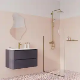 Душевая система IDDIS Aiger AIGMG3Fi06 для ванны с изливом цвет, Матовое золото