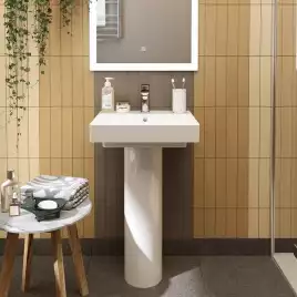 Раковина Kerama Marazzi PRO мебельная\подвесная 50, белая глянцевая, PROR.wb.50